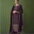 Wine Color Georgette Embroidered Palazzo Salwar Suit