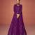 Dark Purple Embroiedred Floor Length Salwar Kameez