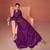 Dark Purple Embroiedred Floor Length Salwar Kameez