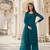 Dark Aqua Blue Embroidered Trendy Salwar Kameez