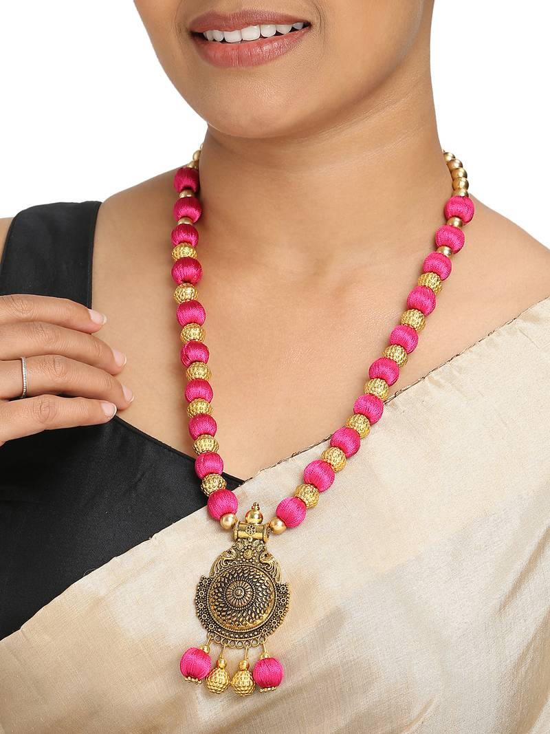 Pink south-indian-jewellery