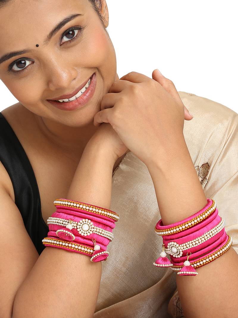 Pink bridal-jewellery