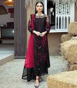 Black Faux Georgette Pakistani Salwar Suit