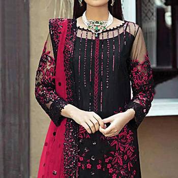 black faux georgette salwar suit with embroidery 3