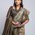 Mustard woven silk saree with blouse