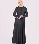 SLATE GREY PURE TENCIL DENIM JILBAB | SILK ROUTE | LENGTH 60