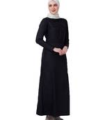 Rich Black Patch Pockets Jilbab | SILK ROUTE | LENGTH 54