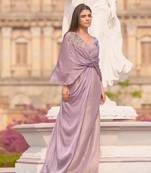 Lavender Relaxed Fit Draped Gown