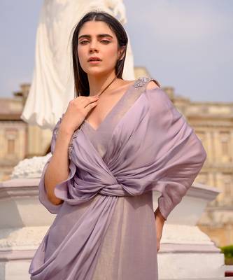 Lavender Relaxed Fit Draped Gown 2
