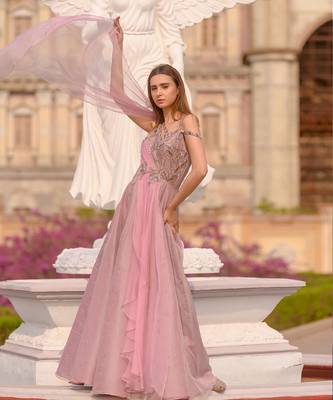 Purple Draped Gown 1