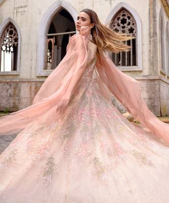 Rose Gown With Drape 3