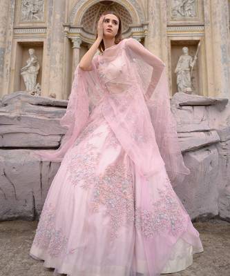 Pink Gown With Drape 1