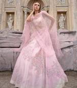 Pink Gown With Drape