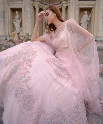 Pink Gown With Drape 3