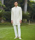 Itvara - Chikankari Open Jacket Set