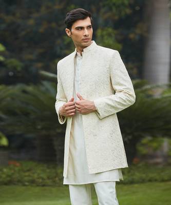 Itvara - Chikankari Open Jacket Set 2