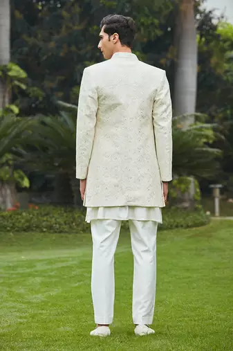 Itvara - Chikankari Open Jacket Set