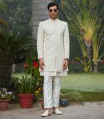 Ahim - Chikankari Achkan Jacket Set
