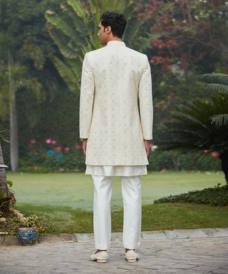 Ahim - Chikankari Achkan Jacket Set 7