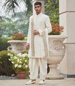 Rudra - Chikankari Achkan Jacket Set
