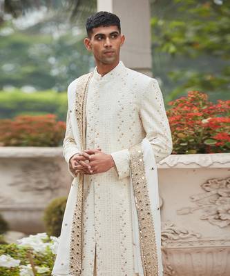 Rudra - Chikankari Achkan Jacket Set 2
