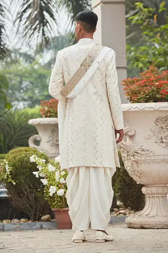 Rudra - Chikankari Achkan Jacket Set
