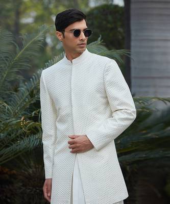 Raksa - Chikankari Achkan Jacket Set 2