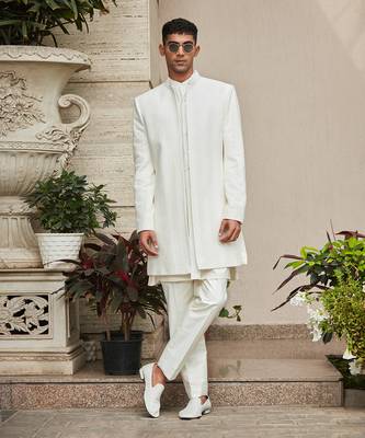 Sahirah - Chikankari Open Jacket Set 1