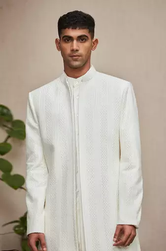 Sahirah - Chikankari Open Jacket Set