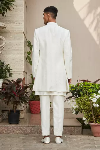 Sahirah - Chikankari Open Jacket Set
