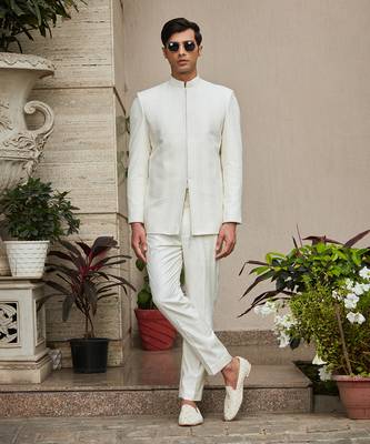 Parvana - Chikankari Bandhgala Jacket Set 1