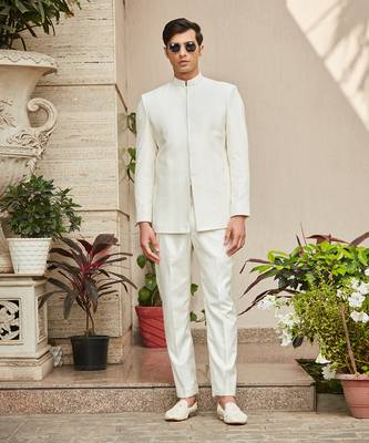 Parvana - Chikankari Bandhgala Jacket Set 2