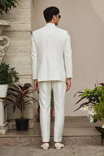 Parvana - Chikankari Bandhgala Jacket Set