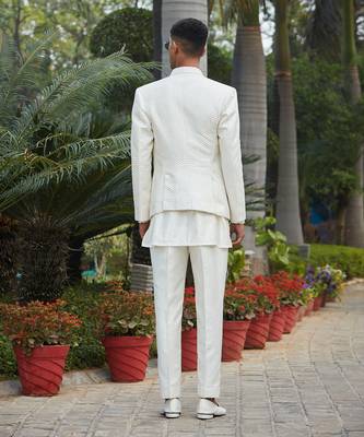 Nirvana - Chikankari Open Jacket Set 3