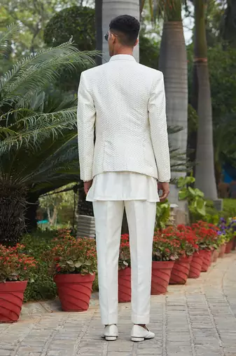 Nirvana - Chikankari Open Jacket Set