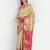 Cream woven banarasi saree with blouse