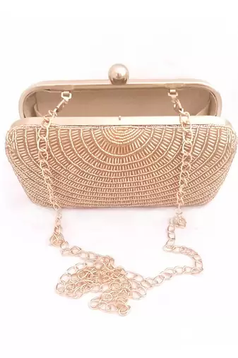 Gold Beaded Clutch