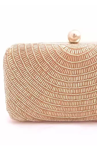 Gold Beaded Clutch