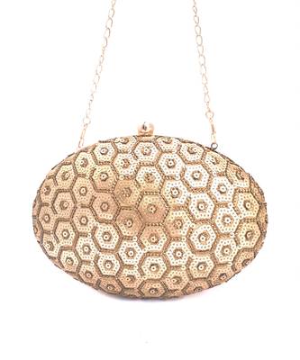 Honeycomb Sequins Clutch 3
