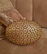 Honeycomb Sequins Clutch