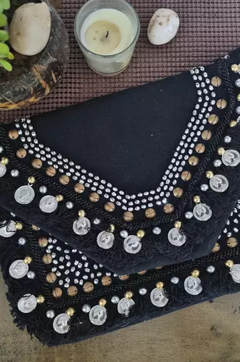 Marble Coin Boho Clutch
