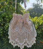 Beige Pearl Tassel Potli