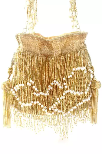 Gold Fringe Glam Potli