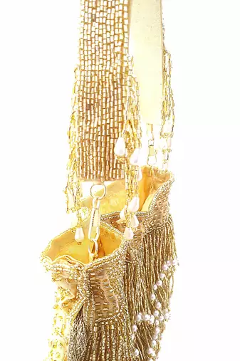 Gold Fringe Glam Potli
