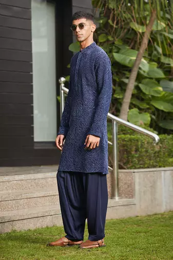 Avasa - Abstract Embroidery Kurta Set