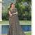 SUBHASH SAREE women's Bollywood Digital Print Chiffon Grey Saree and Unstitched Blouse (9552)