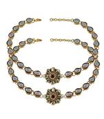 Brass Gold Platted  Multicolor Stone Studded  Anklet