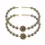 Brass Gold Platted  Multicolor Stone Studded  Anklet