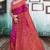 Magenta woven art silk saree with blouse