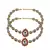 Brass Gold Platted  Pink Stone Studded  Anklet
